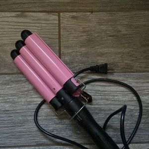 Hair Crimper-3 Barrel Curling Iron Wand